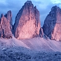 The Tre Cime di Lavaredo, at dawn, one September.